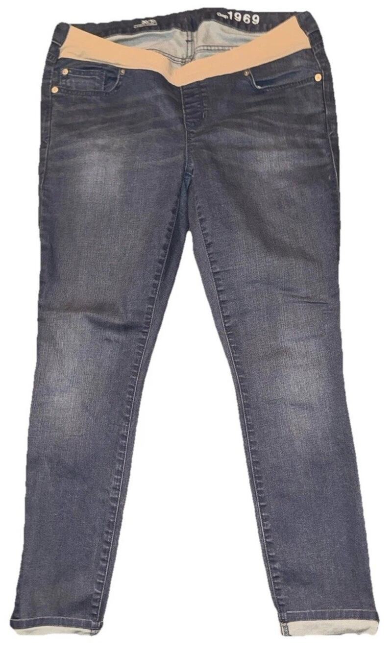Gap 1969 Always Skinny Maternity Jeans Womens 10R 30x30 Blue Stretch Denim